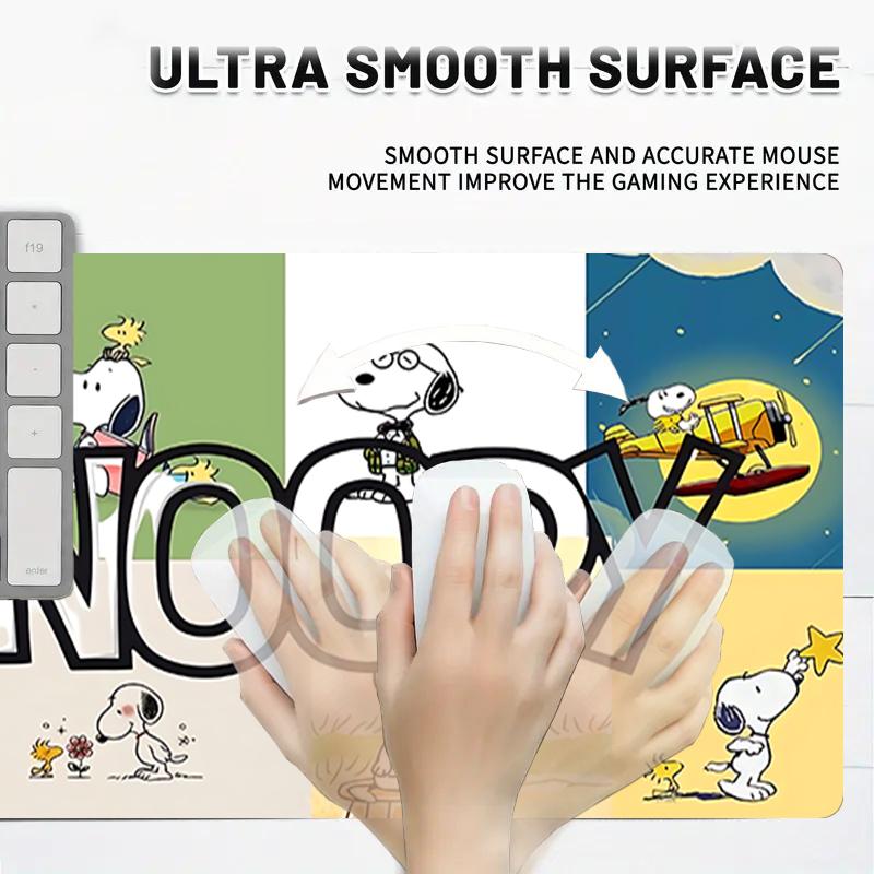 1Pc Snoopy'S Adventures Woodstock Gaming Mouse Pad Keyboard Desk Mat Non-slip Rubber Lock Edge Waterproof Computer Mousepad for Office Home Decor S127