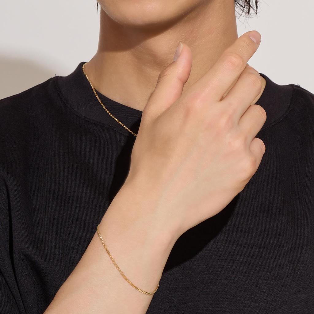 Bracelet Chain Gold 18K K18 Kihei 19cm [Lara Christie] Women's Men's Lb97-0014-yg-19