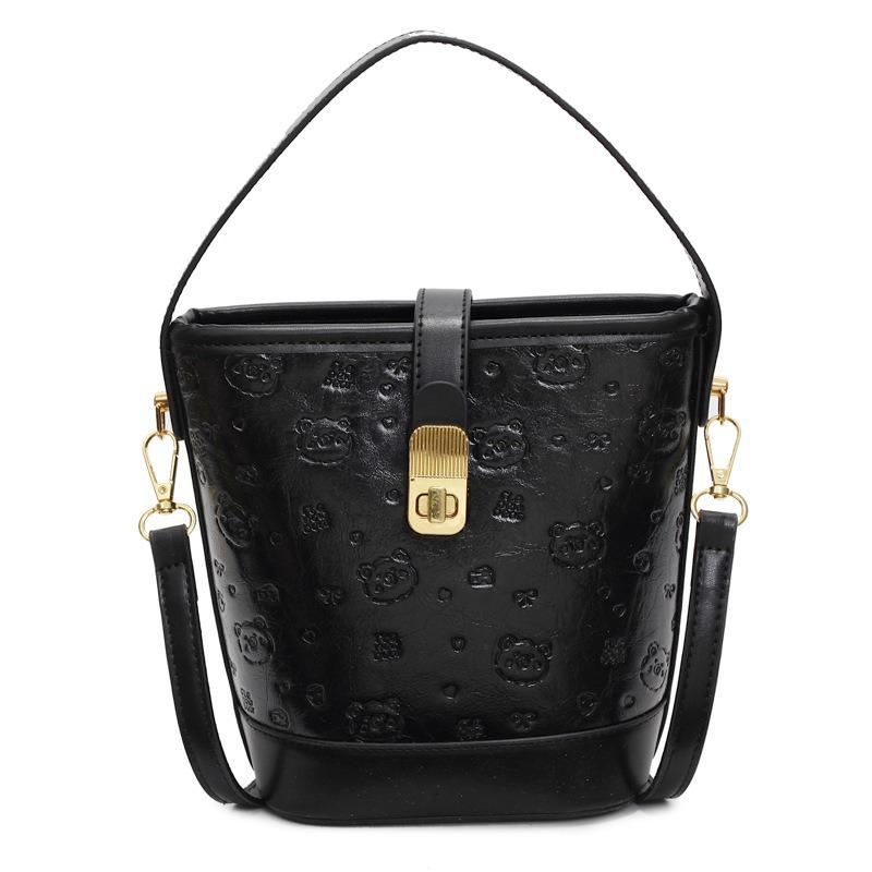 

Premium vegetable basket women s bag new trendy versatile large-capacity bucket bag fashionable commuter messenger bag чорний