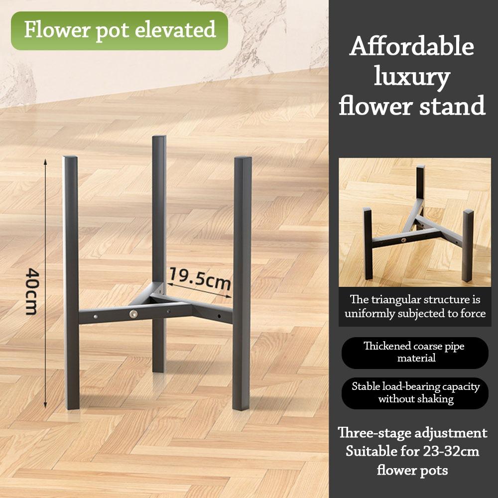 Floor-standing Flowerpot Bracket Metal Planter Shelf Stable Potted Holder Garden Display