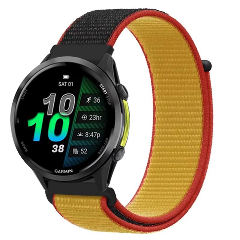 Cinturino in Nylon da 22mm 20mm per Garmin Forerunner 970 570 165 965 55 Venu 3 Stile Bandiera Braccialetto alla Moda Garmin Active 6 Approach S50