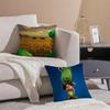 Prehistoric Cartoon DDinosaur In Charge Cushion Cover Pillowcase Short Plush Invisible zipper Room Sofa Cushion Cover