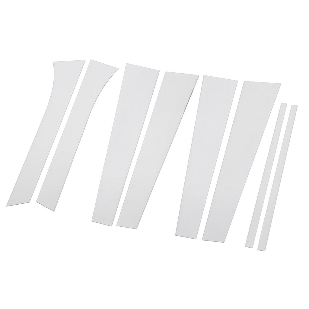 8 stücke Säule Post Trim Hohe Festigkeit PC Spiegel Oberfläche Stil Chrom Tür Fenster Säule Abdeckung Aufkleber