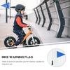 1Set Bike Safety Flag Adjustable Pole 5-Section Detachable Tail Triangular Reflective High Visibility Waterproof Bike Accessory