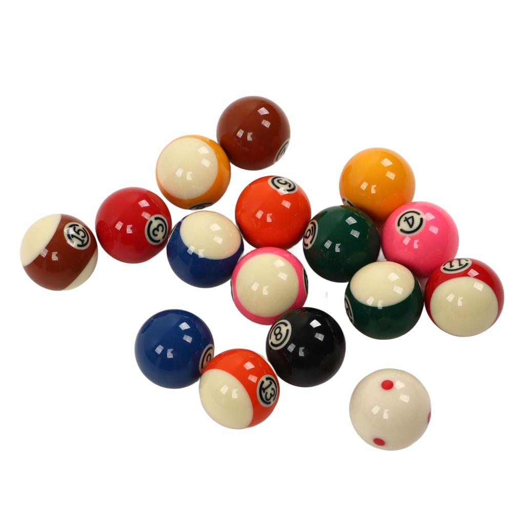 5.72cm Billiards Balls 16 Pieces Large Size American Style Resin Pool Balls Set for Entertainment