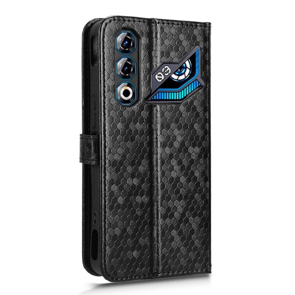 For ZTE nubia Neo 3 GT 5G Wallet Case Dot Pattern Imprint PU Leather Phone Cover with Wrist Strap