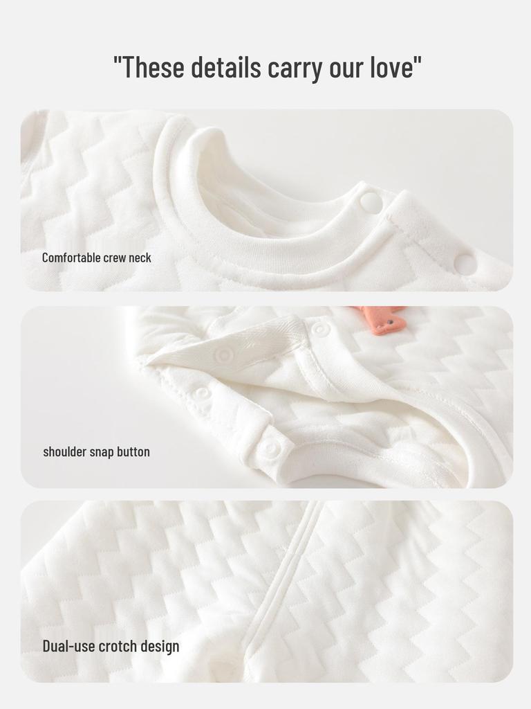 Children's Warm High-Waisted Pajama Set - Baby/Child Belly Protection for Autumn and Winter