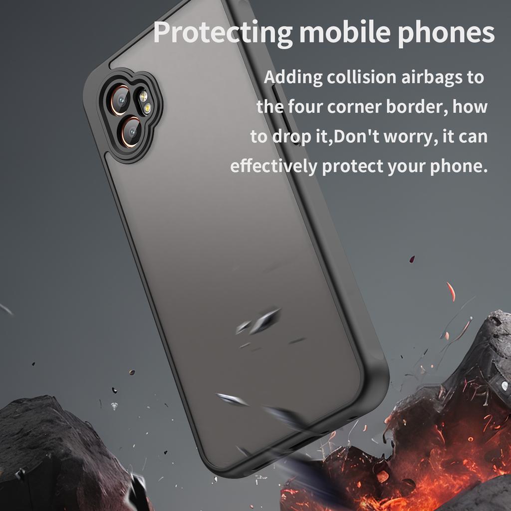 For Samsung Galaxy XCover7 Pro Case Drop Proof Airbags Frosted Translucent PC+TPU Phone Back Cover