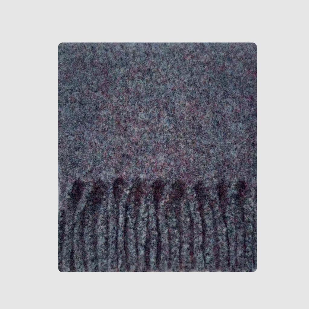 Colorful Silk Floral Mixed Color Scarf for Women in Winter Thickened Korean Style Soft and Waxy Solid Color Scarf