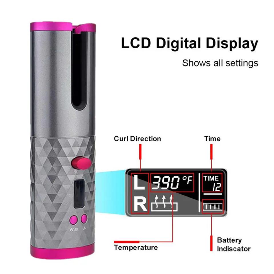 Automatyczna lokówka ceramiczna do włosów, lokówka do włosów, lokówka bezprzewodowa USB
