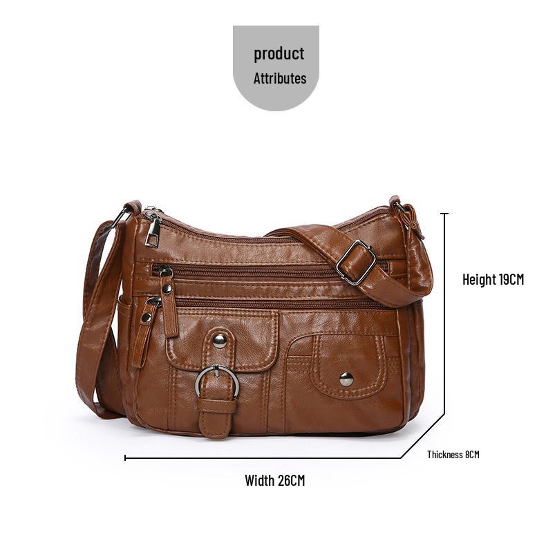 2026 New Stylish Versatile Women's Leather Shoulder Crossbody Bag for Mothers