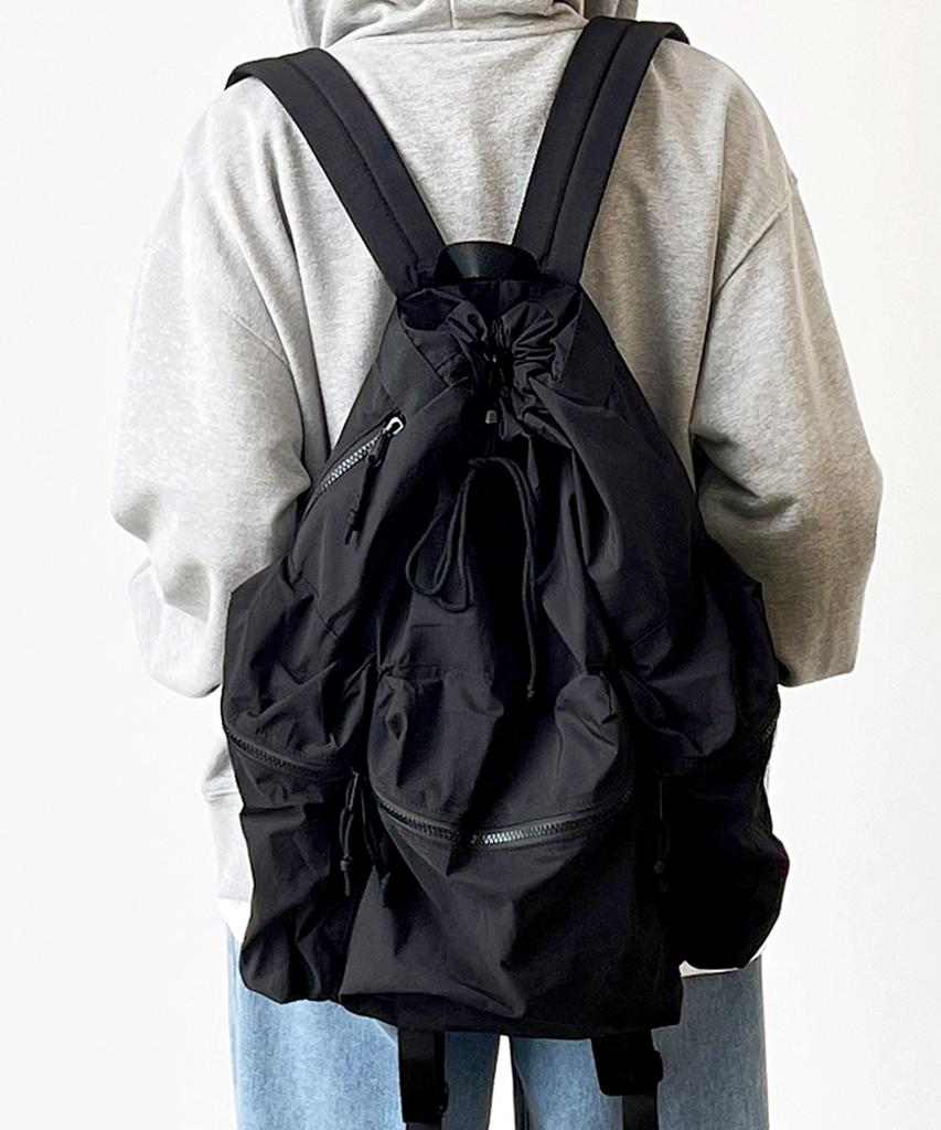 Bymoss Big String Backpack - Black