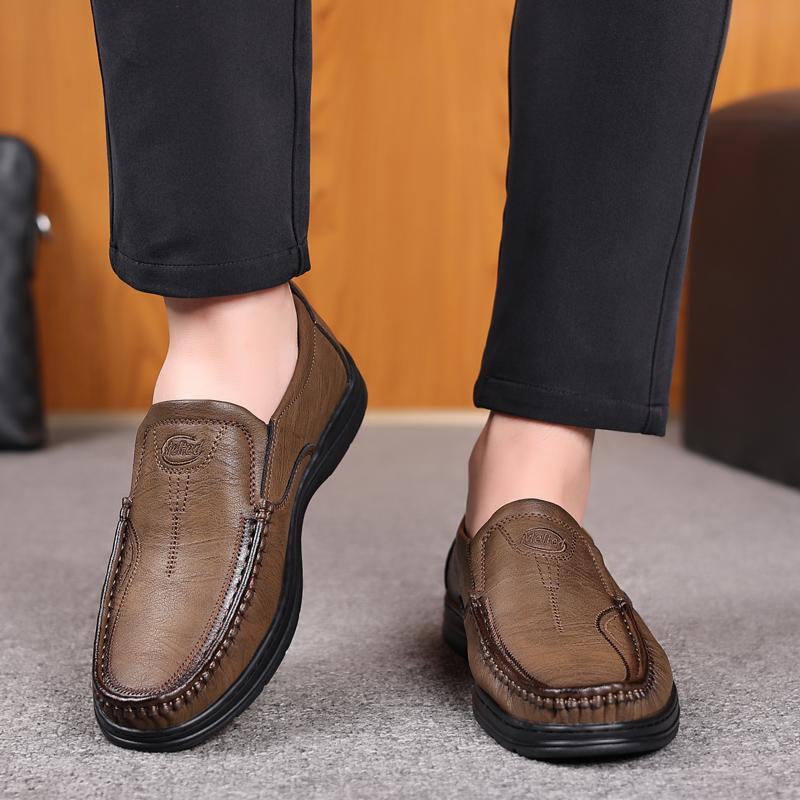 Men'S Leather Shoes Black Shoes Business Formal Wear Shoes JZ-19806