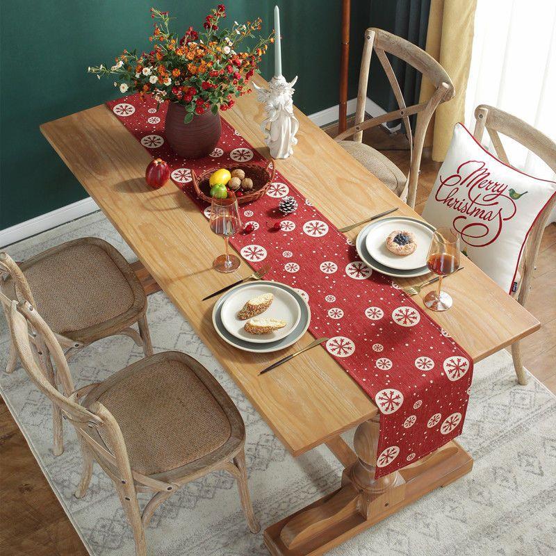 Table Runner Party Christmas Decoration Banquet  Flag Home Textile Retro Tischläufer Long cloth Dust-proof Household
