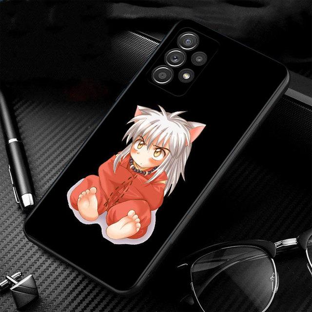 Telefon mobil mat Anime drăguț Inuyasha Coque pentru Samsung A32 4g A71 A41 A52 A72 A51 A21s A12 A02s A31 A03s A22 A23 A33 A52s 5g