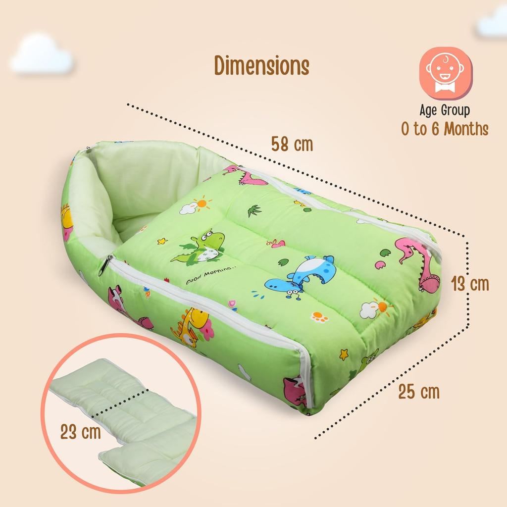LuvLap 3-in-1 Baby-Schlafsack Tragenest, Tragbares Baumwollbett, Beistellbett für Neugeborene 0-12 Monate