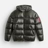 25 Cross-border European high-quality badge winter hooded warm thickened trendy bread cotton jacket men
