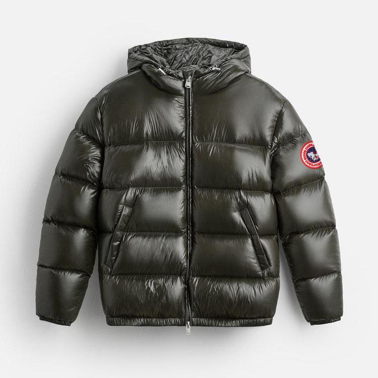 25 Cross-border European high-quality badge winter hooded warm thickened trendy bread cotton jacket men