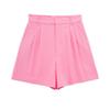2024 Summer Women's Solid Color Fashion Split Vest & Shorts Set