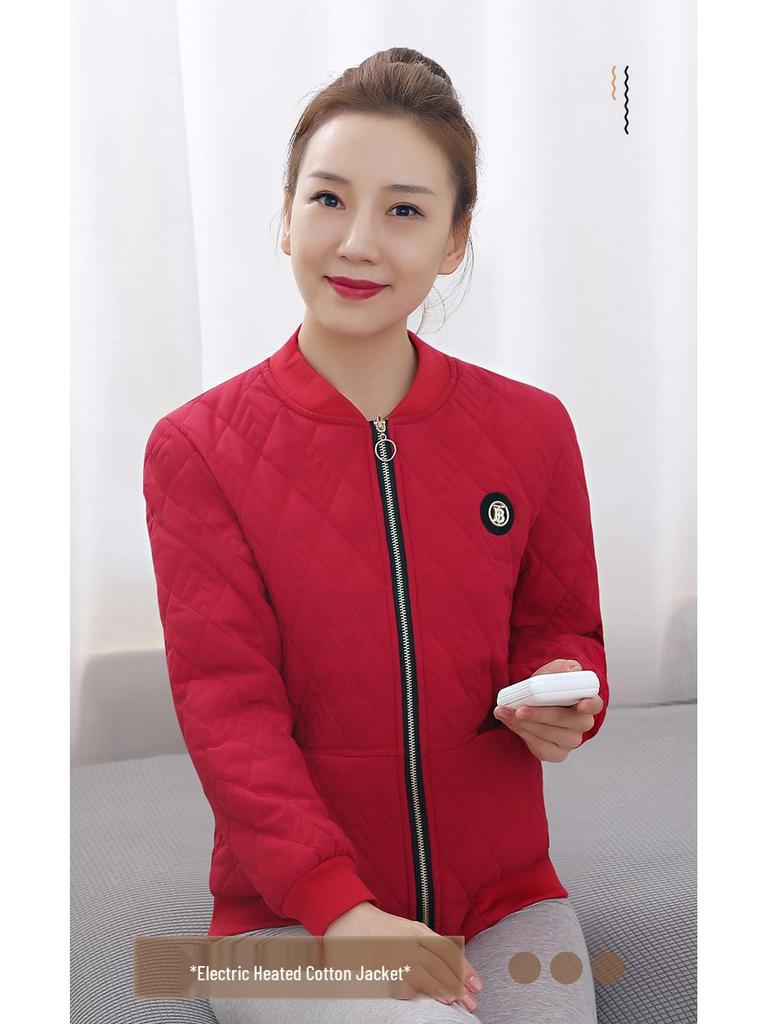 Smart Heated Cotton Jacket with Carbon Fiber for Winter Travel Protection