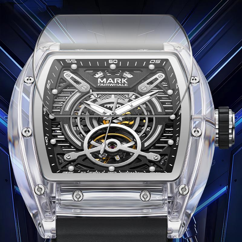 MARK FAIRWHALE new watch men hollow fashion trend mechanical watch waterproof glow-in-the-dark men's watch