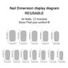 Photo Ready Press On False Nail Set, Pink French Floral Beads Art Detail with 24Pieces, 12 Inclusive Size, and Glossy Finish