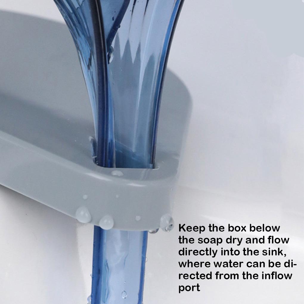 Office Sponge Holder with Sucker Nail-free Puncture-free Suction Cup Self-draining Dish Shower Sink Sponges Tray Organizer