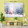 1pc Christmas Snow Mountain Tapestry Wall Hanging, Room Decor, Bedroom Decor, Living Room Background, Natural Style Backdrop Cloth, Tapestry