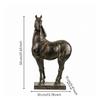 Horse Figurine with Base Tabletop Distressed for Office, Entryway