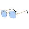 Women Men Hot Selling Diamond Frameless Sun Glasses UV400 Lenses Metal Colorful Fashion Trendy Sunglasses