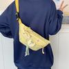 Breast bag women's Japanese cute embroidered fanny pack simple and lightweight shoulder small backpack women's leisure sports student messenger bag