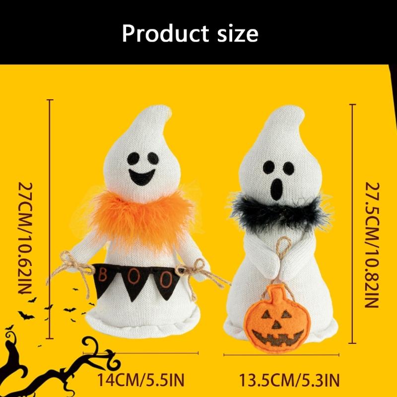 Soft Velvets Ghosters Figurine 27cm Height Safe Smooth Edged Holiday Desk Ornament Family Friendly Indoor Halloweens Display