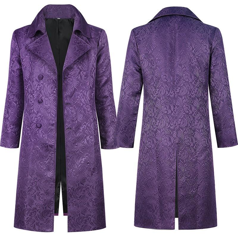 Halloween Dark Knight Long Blazer Bat Joker Cosplay Costume Festive Events