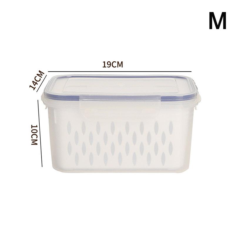 Refrigerator Preservation Storage Box Drain Basket Storage Containers Sealed Box Vegetable And Fruit Drain Box Organizer