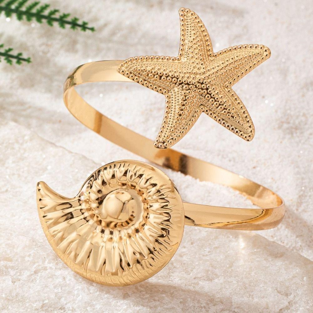 Metall Öffnungsarmreif Goldfarben Armreif Elegant Armspange Brautschmuck