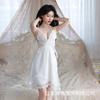 Sexy Underwear Big Butterfly Pure Desire Mesh Pajamas Plus Chest Pads Gather Nightgown Robe Women's Loungewear Set