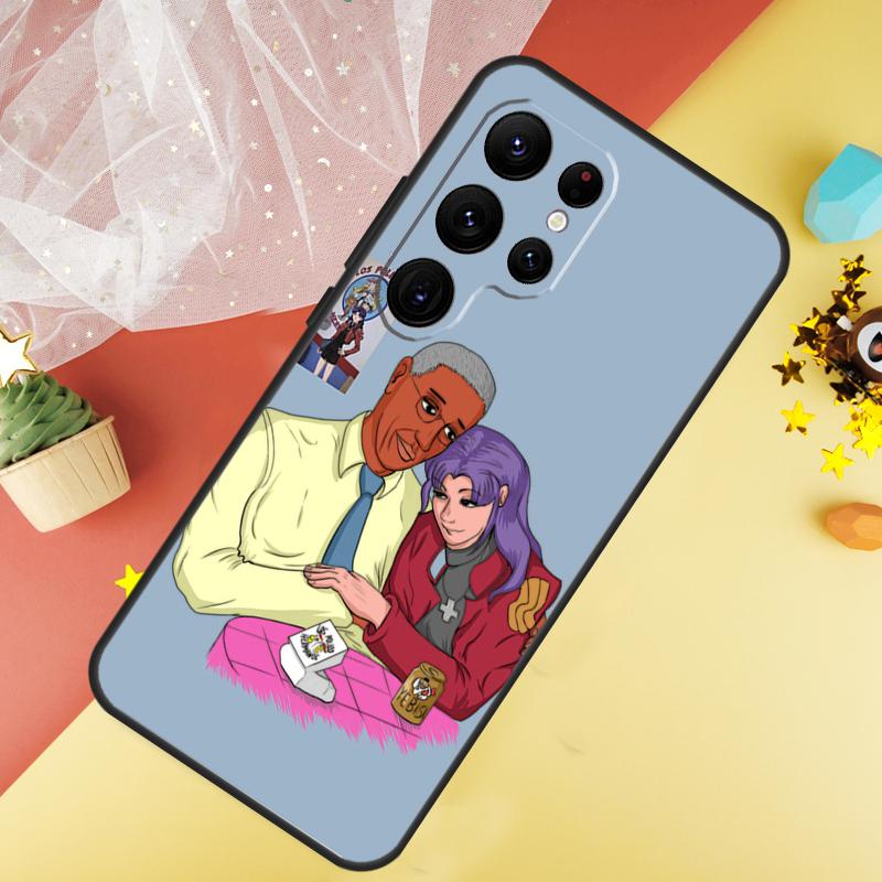 Misato and Gus Phone Case For Samsung Galaxy S25 S26 Ultra S21 S20 S22 S23 Ultra S10 Plus S24 FE Cover Coque