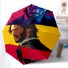 John Wick Art, automatic folding umbrella, portable and foldable design, 8 ribs, a Christmas or birthday gift.