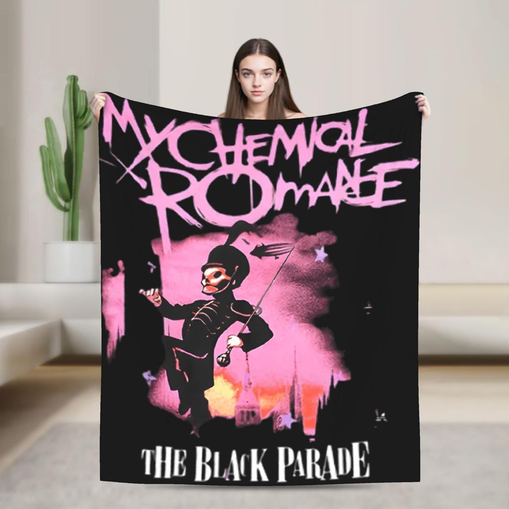 The Black Parade Mantas Tour My Chemical Romance Franela Impresionante Cálida Manta para Cama Cubrecama Invierno