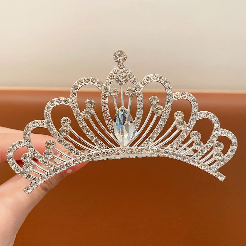 Children's Princess Crown Hair Comb - Cute Hair Accessory for Girls' Birthday or Performance