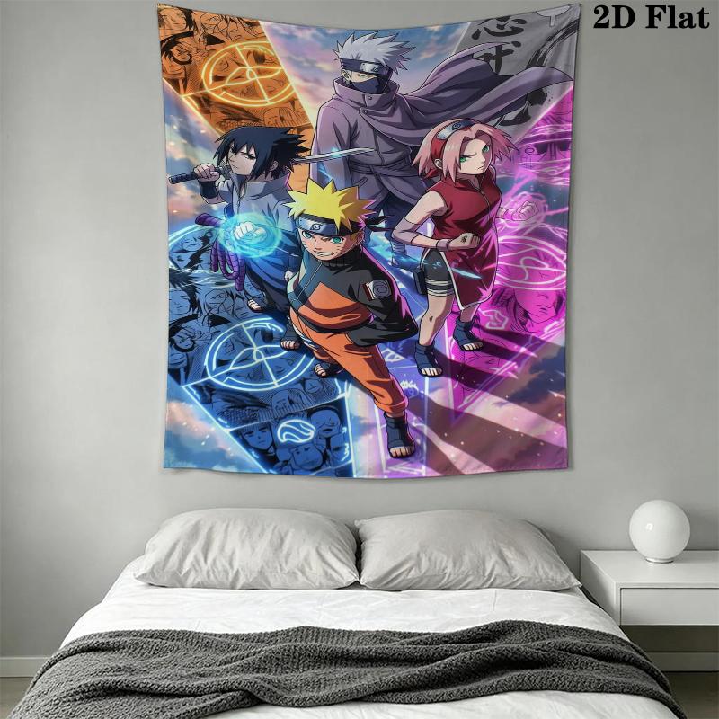 Naruto Wall Tapestry Aesthetic Wall Hanging Printed Fabric Blanket Decorative Tapestries for Bedroom Living Room Home Decor