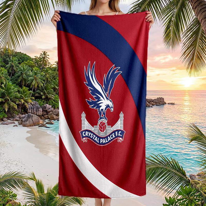 Crystal Palace Football Beach Towel Soft Microfiber Summer Towel Quick Dry Absorbent Towel for Beach Swimming Pool Travel
