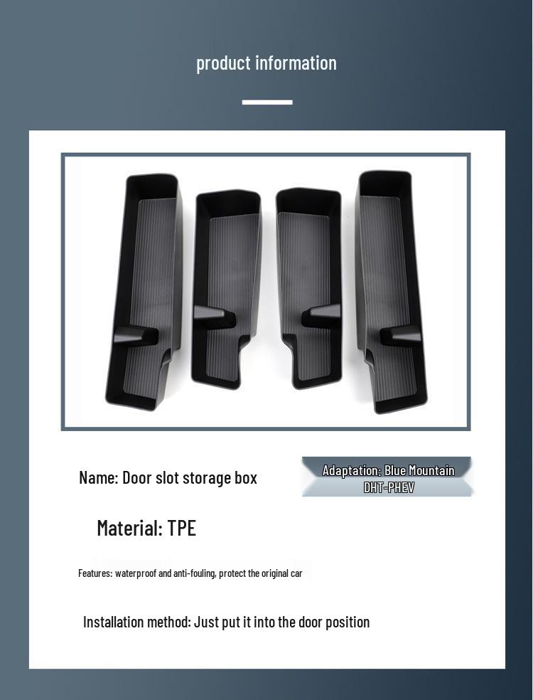 Wey Lanshan Car Door Storage Box & Edge Accessories for 23-25 Models