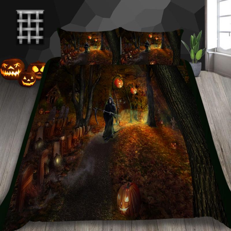 Halloween Duvet Cover Unique Design King Size Bedding 3D Printing Home Textiles Boy Girl Soft Bedding Cover Set
