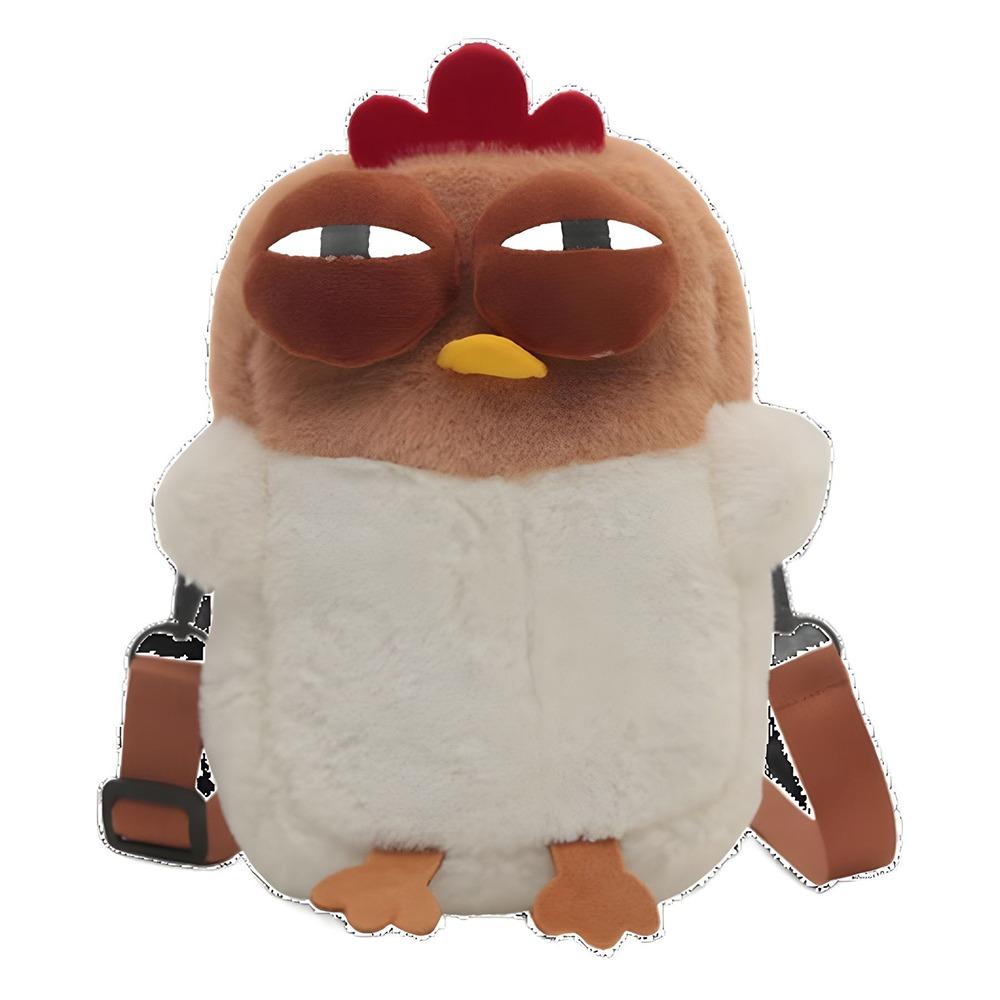 

Fur Chicken Plush Chicken Single-shoulder Bag Cartoon Chick Durable Material Chicken Shoulder Bag Novelty Kawaii Design