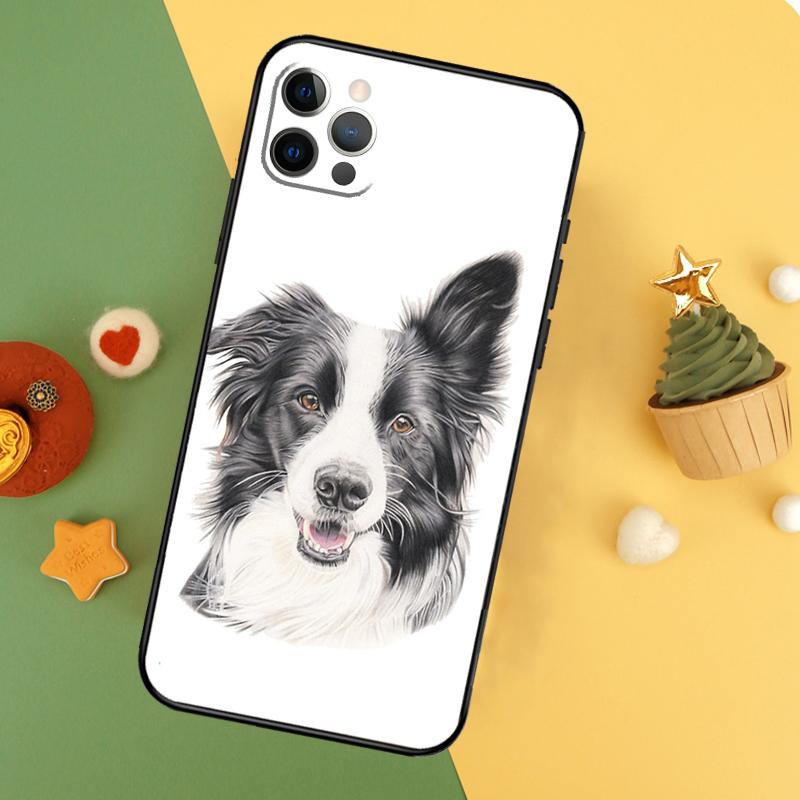 Border Collie Aquarell Handyhülle Für iPhone 17 16 14 13 12 11 15 Pro Max 12 13 Mini 16E 17 Air Stoßfeste Hülle