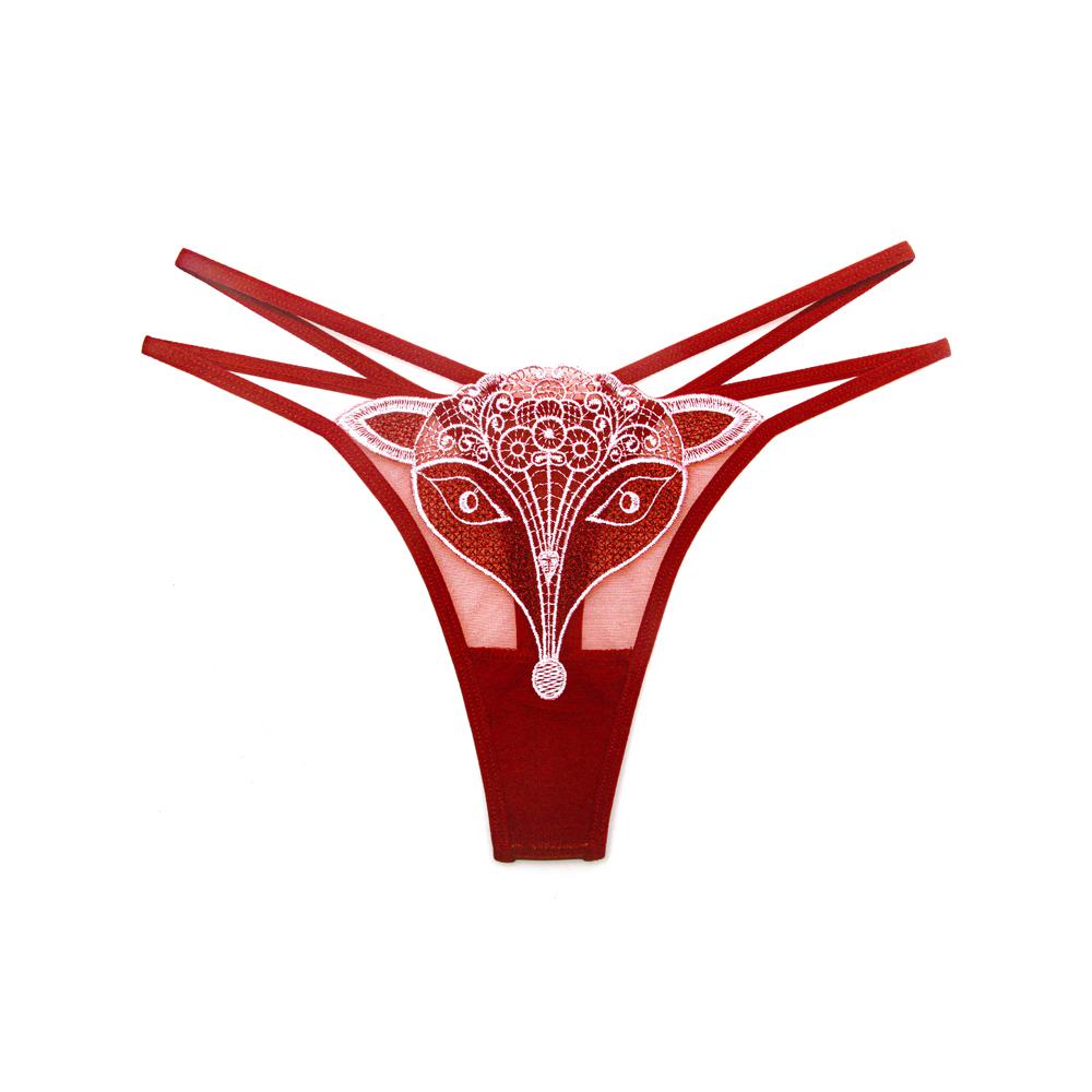 Erotic Panties Women Sexy Embroidery Thongs Transparent Hollow Girls Underwear Bikini Cute G-Strings