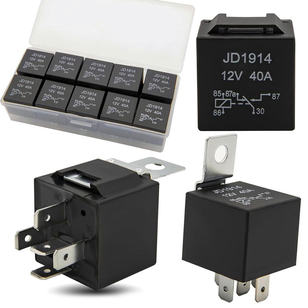 

10 Pieces 4Pin 5 Pin 40A Car Relay Waterproof 12V 24V 4P 5P Relay Replacement Automotive Set for Van Auto Motorcycle Truck 10PCS24V5PIN
