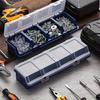 Plastic Screw Organizer Box with 1 Compartments Portable Tool Parts Storage Bin with Lid for Hardware Small Parts Display Box
