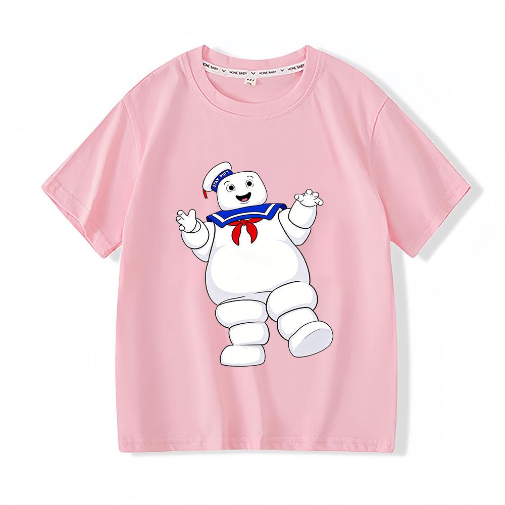 Ghostbusters Children's T-Shirt 100% Cotton Cartoon Print Tops 2-12Y Short Sleeve Kawaii Boys Girls Casual O-neck Toddler Summer